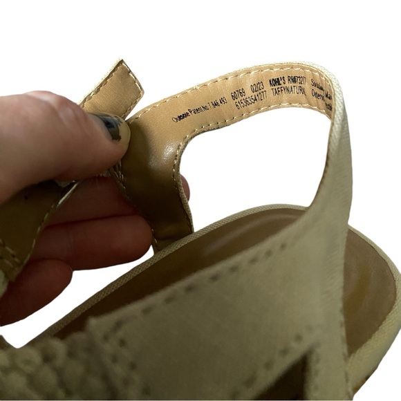 SO Taffy Natural Woven Braided Cork Wedge Heel Women's Sandals - Size 6 - Picture 8 of 8